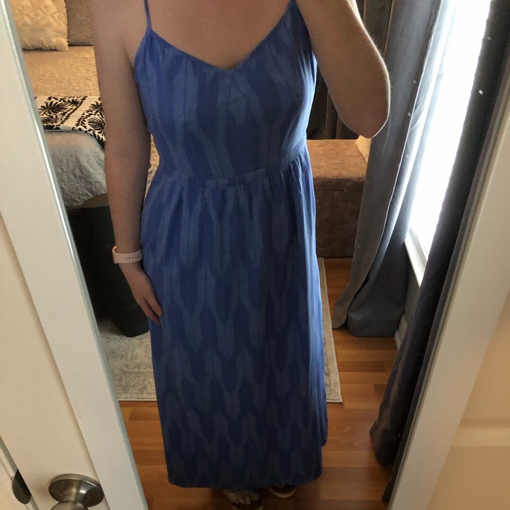 J. Crew Blue Patterned Sundress